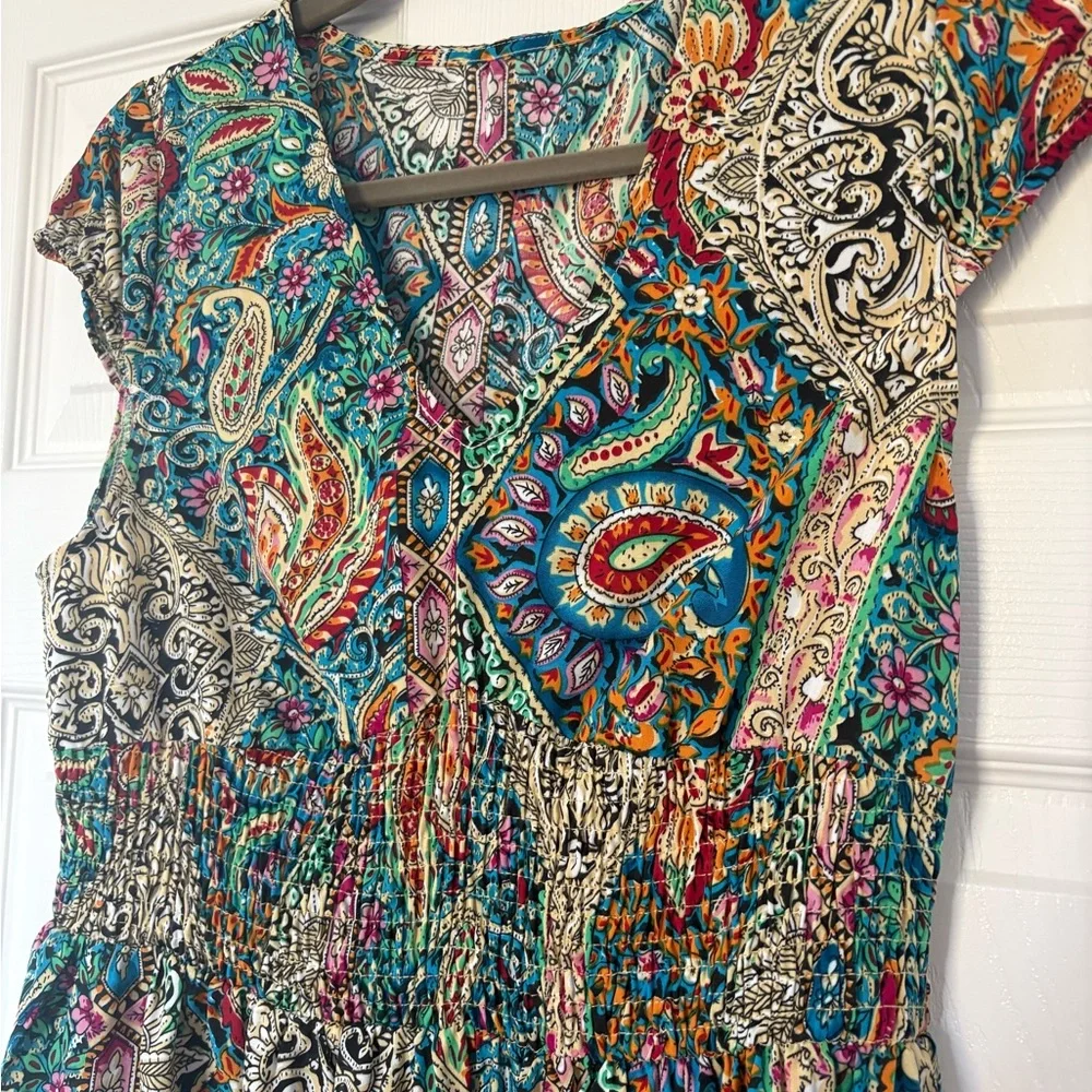 Cupshe Multicolor Paisley Maxi Dress NWT medium - Picture 2 of 7